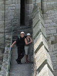 SX28943 Hans and Machteld on Caernarfon Castle walls.jpg